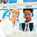 students working in a lab