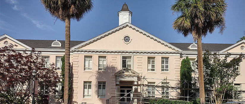 View of the front of the Osborne Administrative Building