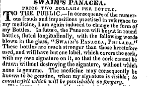 Example advertisment from the Western Recorder Example advertisment from the Western Recorder