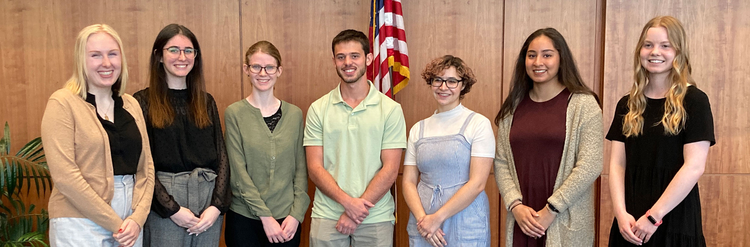Award winners stand together