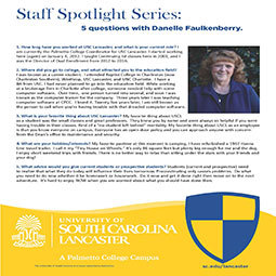 Staff Spotlight, Danelle Faulkenberry