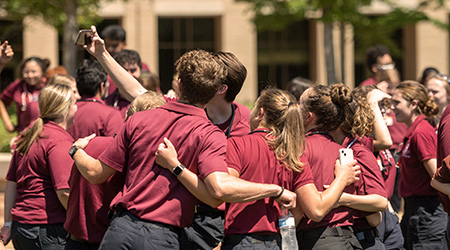 Group of medical students taking a selfie.