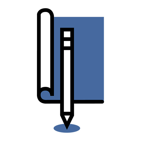 Icon of paper and a pencil