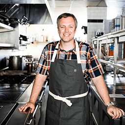 William Dissen William Dissen poses in his commercial kitchen at The MarketPlace Restaurant