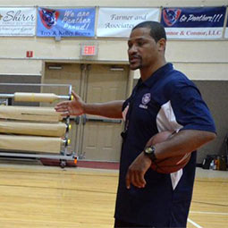 Antonio Grant Antonio Grant in the gym coaching a basketball practice