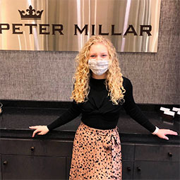 Bonnie Ayres Bonnie Ayres stands in her Peter Millar office.
