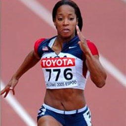 Me'Lisa Barber Me'Lisa Barber representing the USA running in a track meet