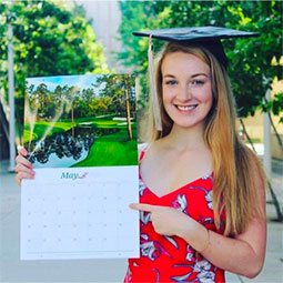 Ashley Burgiss Ashley Burgiss displays a calendar marking her starting dagte with VolteInc