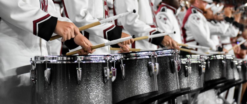 Carolina Band Drumline in stands
