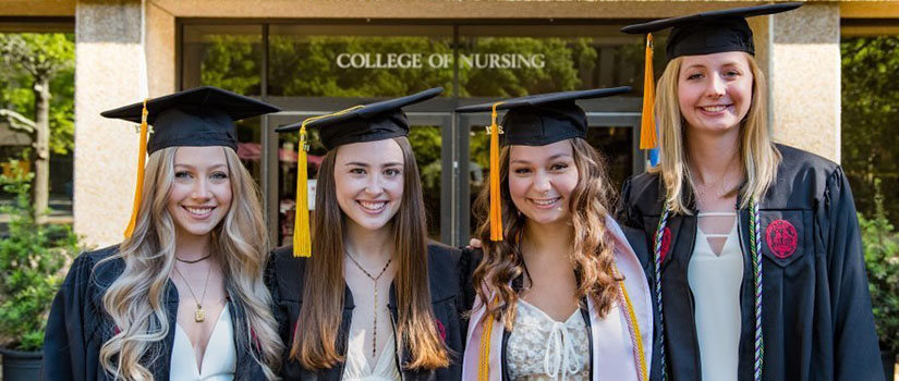 Students at graduation