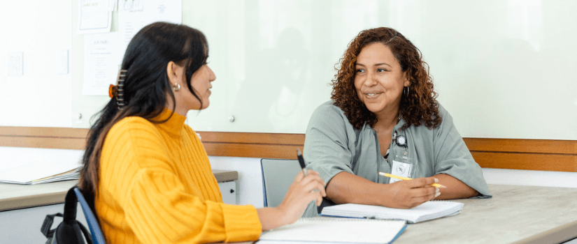 imagine of young woman talking