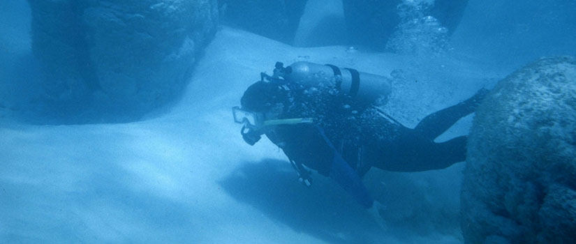 Scuba diver under water