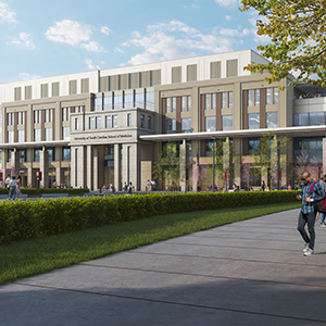 rendering of a new school of medicine building