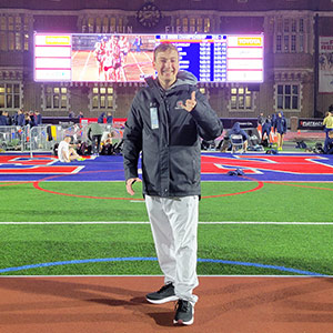 Ian Piihl Ian Piihl stands on podium at Penn Relays