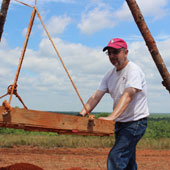 University of South Carolina conflict archaeologist Steven Smith searches the Revolutionary War battlefield at Fort Motte, looking for clues about how the famous battle unfolded in May of 1871.